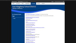 
                            9. For Parents Home Page / Home - East Allegheny School District