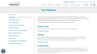 
                            1. For Patients | Evangelical Community Hospital - Evangelical Hospital Patient Portal
