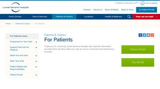 
                            2. For Patients // Lowell General Hospital - Lowell General Patient Portal