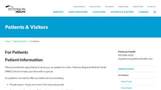 
                            3. For Patients | Peterson Health - Peterson Regional Medical Center Patient Portal