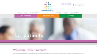 
                            2. For Patients : True Health - True Health Patient Portal
