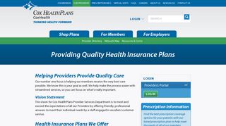 Cox Health Plans Provider Portal