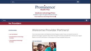 for Providers | Prominence Health Plan - Prominence Health Plan Provider Portal