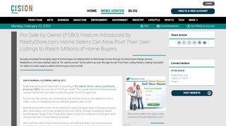 
                            8. For Sale by Owner (FSBO) Feature Introduced by RealtyStore ... - Realtystore Com Portal