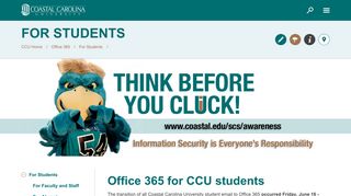 
                            1. For Students - Coastal Carolina University - Coastal Carolina University Student Portal