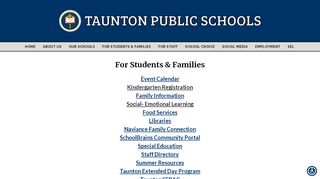 
                            1. For Students & Families - Taunton Public Schools - Taunton High School Community Portal