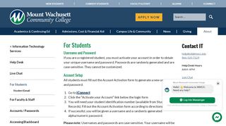
                            7. For Students | Mount Wachusett Community College - Mwcc Blackboard Portal