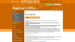 
                            5. For Students | Registrar's Office | SUNY Buffalo State College - Degreeworks Buffalo State Portal