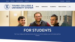 
                            2. For Students | The Touro College and University System - Touroone Student Portal