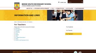 
                            2. For Teachers - Bedok South Secondary School - Sc Mobile Moe Login