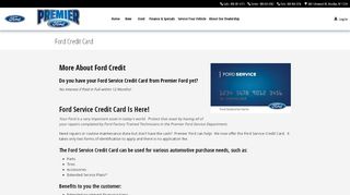 
Ford Credit Card | Premier Ford Lincoln  
