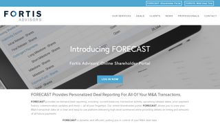 
FORECAST- Shareholder Portal — Fortis Advisors | Exit Wisely  
