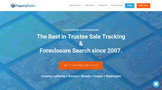 
                            1. ForeclosureRadar is a service of PropertyRadar - Foreclosureradar Portal