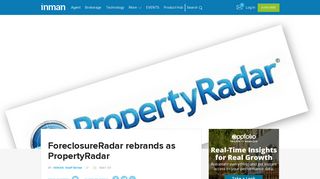 
                            7. ForeclosureRadar rebrands as PropertyRadar - Inman - Foreclosureradar Portal