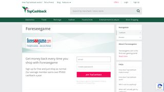 
                            2. Foreseegame Offers, Cashback & Coupons | TopCashback - Foreseegame Login