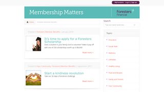 
                            6. Foresters Member Benefits Archives - Membership Matters - Forester Insurance Portal