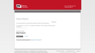 
                            1. Forgot my Password - Money Network - Money Network Portal Reset