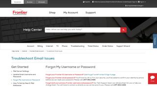 
                            1. Forgot My Username or Password - Frontier Communications - Frontier Mail Portal Forgot Password