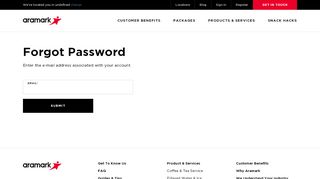 
Forgot Password | Aramark Refreshments  
