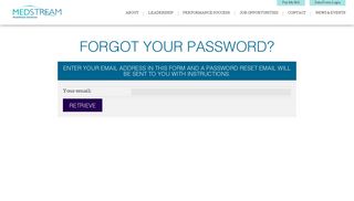 
                            2. Forgot Password? | MedStream Anesthesia Solutions - Portal Medstream Biz Login