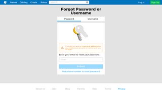 
                            2. Forgot Password or Username? - Roblox - Roadblocks Sign In
