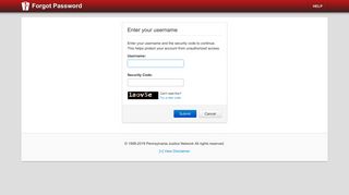 Forgot Password - Pennsylvania Justice Network - PA.gov - Pa Jnet Portal Login