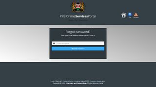 
                            4. Forgot Password - PPB - Online Services Portal - Ppb Kenya Online Portal