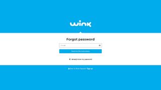 
                            3. Forgot Password - Wink Reports - Wink Portal Password Reset