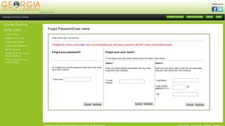
                            1. Forgot Username / Password? - Georgia Virtual Learning - Gavirtualschool Org Portal