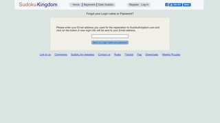 
                            5. Forgot your login info - Sudoku Kingdom - Sudoku Kingdom Login