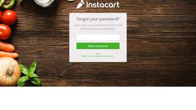 Forgot your password? - Instacart