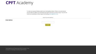 
                            2. Forgotten password - Cpft E Academy Portal