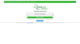 
                            8. Forgotten password - Freecycle - Freecycle Com Portal