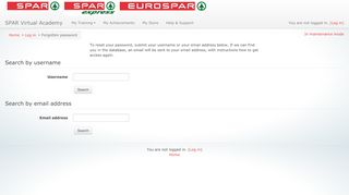 
                            6. Forgotten password - In maintenance mode - SPAR Virtual ... - Spar Extranet Login