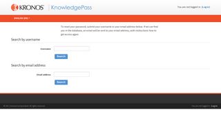 Forgotten password - KnowledgePass - Kronos - Kronos Portal Myer