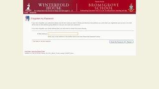 
                            5. Forgotten Password - Parent Portal - Bromsgrove School Parent Portal