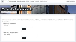 
                            4. Forgotten password - Westminster Kingsway Moodle - Westminster Kingsway College Portal