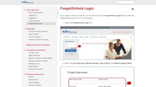 
                            6. Forgot/Unlock Login - Digital Banking User Guide - 1
