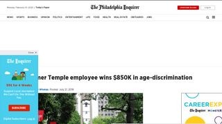 
                            6. Former Temple employee wins $850K in age-discrimination suit - Temple University Kronos Portal