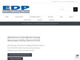 
                            9. Fort Bend County Municipal Utility District #143 – EDP ...