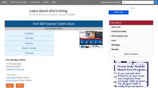 
                            4. Fort Sill Federal Credit Union - Fort Sill, OK - Fsfcu Com Portal