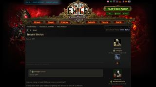 
                            5. Forum - Technical Support - Server Status - Path of Exile - Poe Portal Server Down