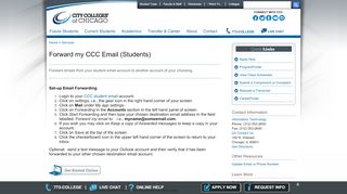 
                            7. Forward my CCC Email (Students) - City Colleges of Chicago - Harold Washington College Portal