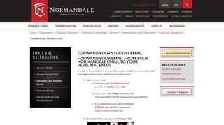 
                            5. Forward your Student Email | Normandale Community College - Normandale Email Portal
