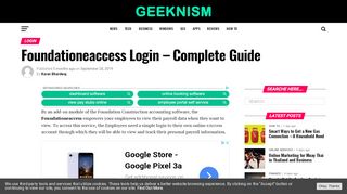 
                            6. Foundationeaccess Login - Complete Guide - Geeknism - Foundation Eaccess Portal