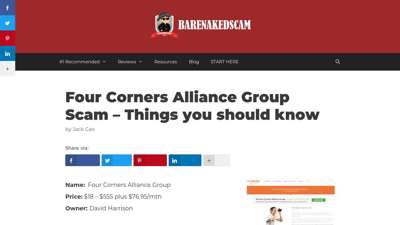 
                            6. Four Corners Alliance Group Scam - Things you should know