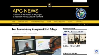 
Four Graduate Army Management Staff College - APG News
