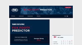 
                            1. FOX FOOTY AFL Predictor - Fantasy - Fox Sports - Fox Sports Afl Tipping Portal