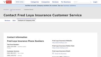 
                            5. Fred Loya Insurance Customer Service Phone Number (800 ...