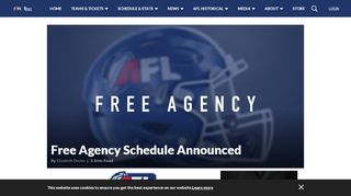 
                            3. Free Agency Schedule Announced | Arena Football League - Arena Football Sign Up